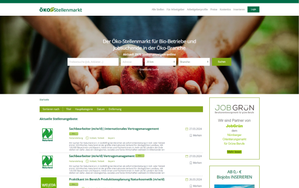 Öko-Stellenmarkt website
