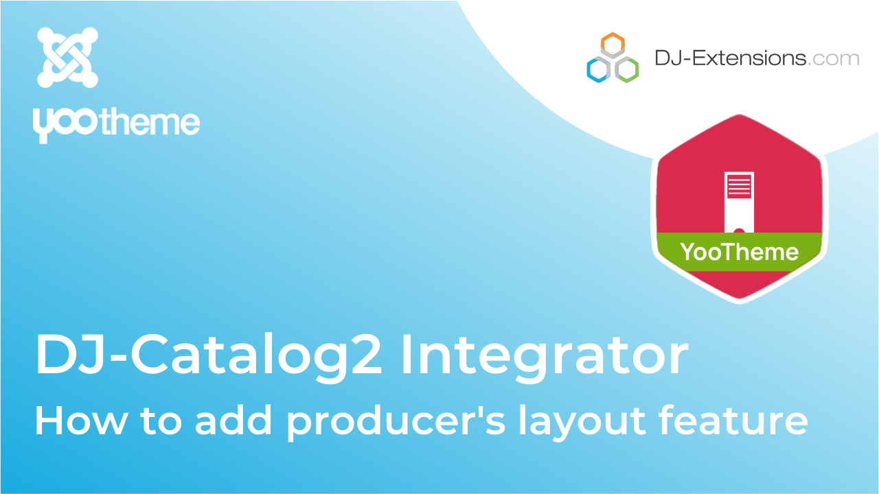 Dj-Catalog2 YOOtheme PRO Integrator video tutorial - how to add producer layout feature
