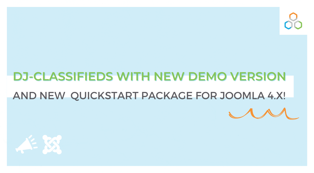 DJ-Classifieds extension with a new Joomla 4.x quickstart package based on the new demo site